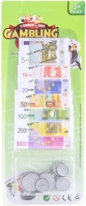 Hra peníze euro – bankovky a mince