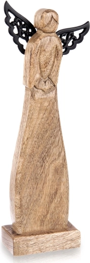 Dřevěná andělská figurka z mangového dřeva 34 cm