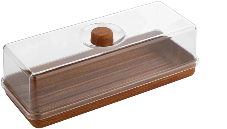 Obdélníková dóza na koláč a chléb 16 × 39 × 13 cm