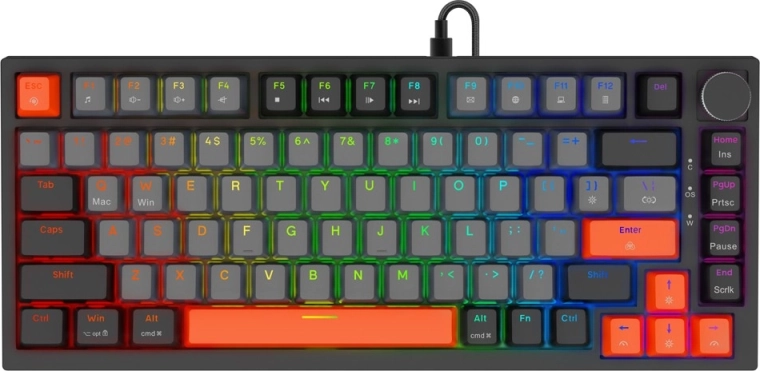 Magnetická herní klávesnice astral s přepínači outemu white jade, rgb, 3 barvy keycapů