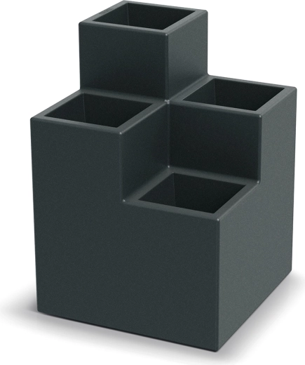 Květináč Cubla Stepa Quatro 58 cm – tmavě šedý