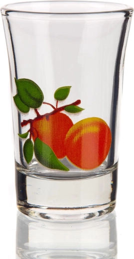 Skleněná odlivka s motivem meruňky 40 ml (6 ks)