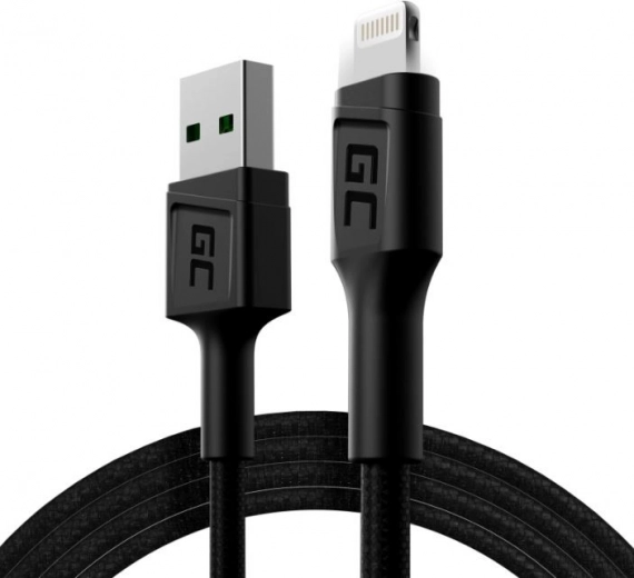 Kabel USB Lightning GC Ray 120 cm s LED osvětlením