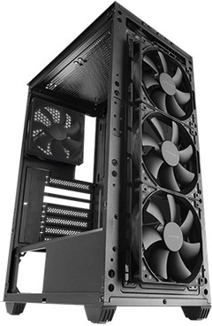 4× tichý 120mm FDB ventilátor v základu