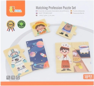 Viga dřevěné pexeso povolání – 24 dílků, 8 profesí