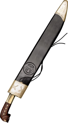 Elegantní kožená pochva s kováním