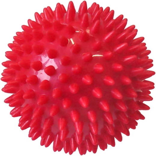 ACRA masážní míček ježek 7,5 cm červený - 1 kus
