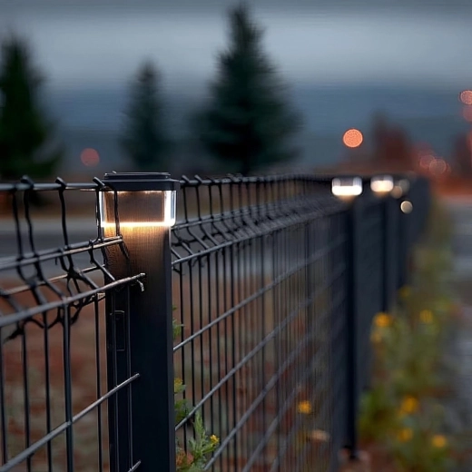 Elegantní nasvícení plotu a cest