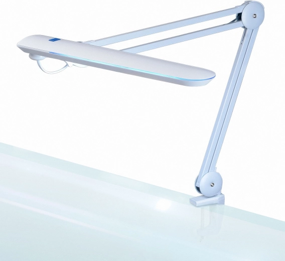 Stmívatelná LED stolní lampa s klipem bílá