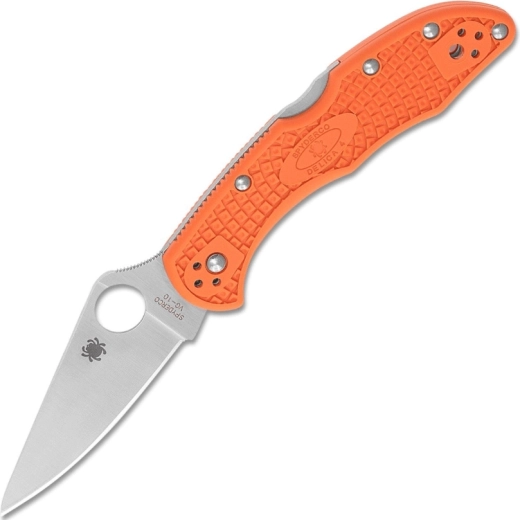 Spyderco Delica 4 lightweight kapesní nůž s plochým výbrusem, oranžový