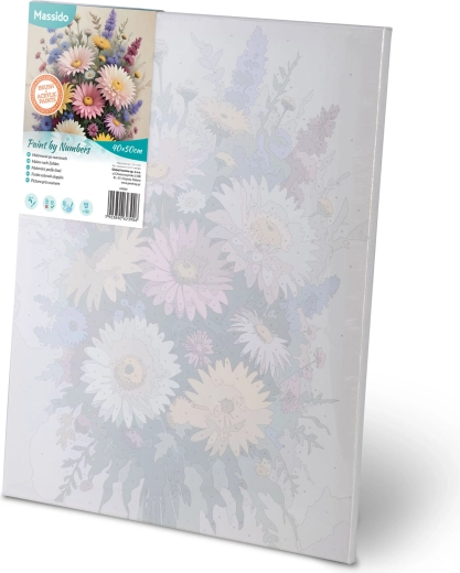 Předtištěné a očíslované plátno na rámu