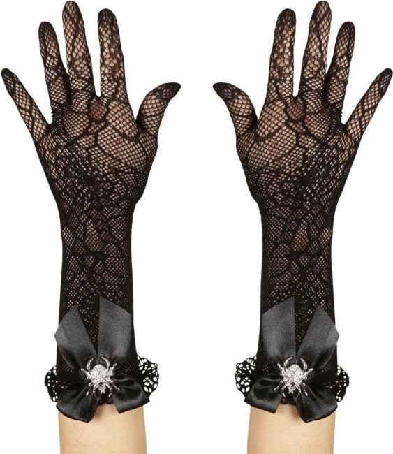 Návleky na ruce s motivem pavučin