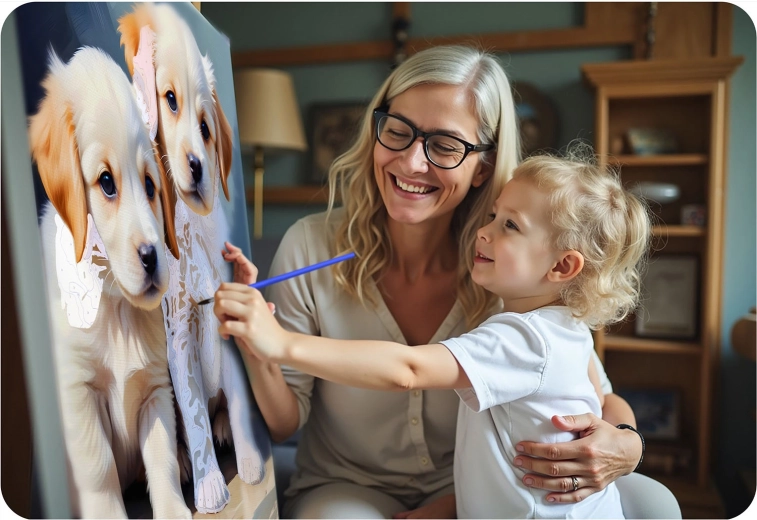 Krok za krokem k dokonalému motivu štěňátek