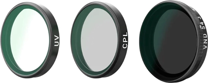 Telesin sada filtrů CPL/VND2-32/UV pro DJI Osmo Action 6 (3 ks)