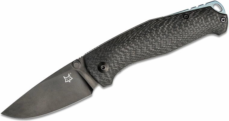 Vreckový nůž FOX Knives TUR, uhlíkové vlákno, černý – 7,6 cm