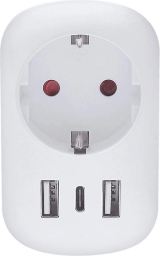 Solight cestovní adaptér do USA (typ B) s USB-A a USB-C 20 W PD