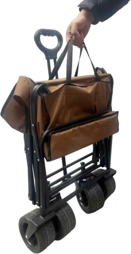 Skládací plážový transportní vozík LUARO se stolkem 2v1