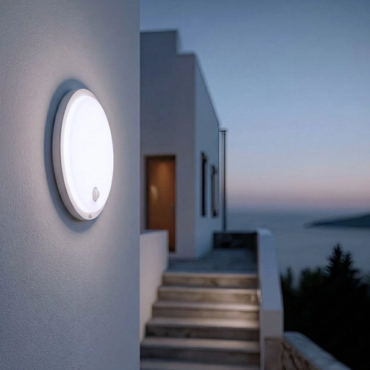 Štíhlý kruhový design pro venek i dovnitř