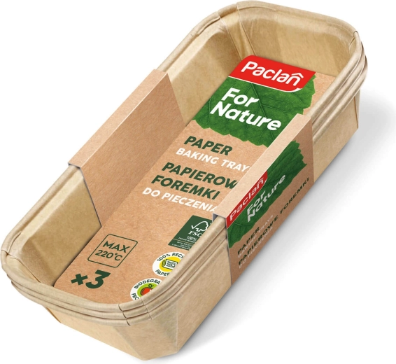 Paclan For Nature kompostovatelné papírové formy na pečení 3 ks