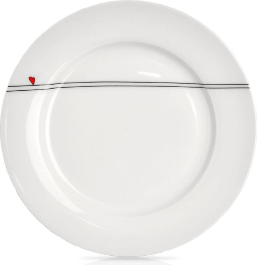 Dezertní porcelánový talíř se srdíčkem 19 cm