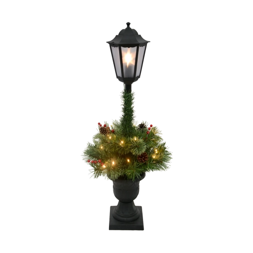 Vánoční LED lucerna s dekorací 90 cm
