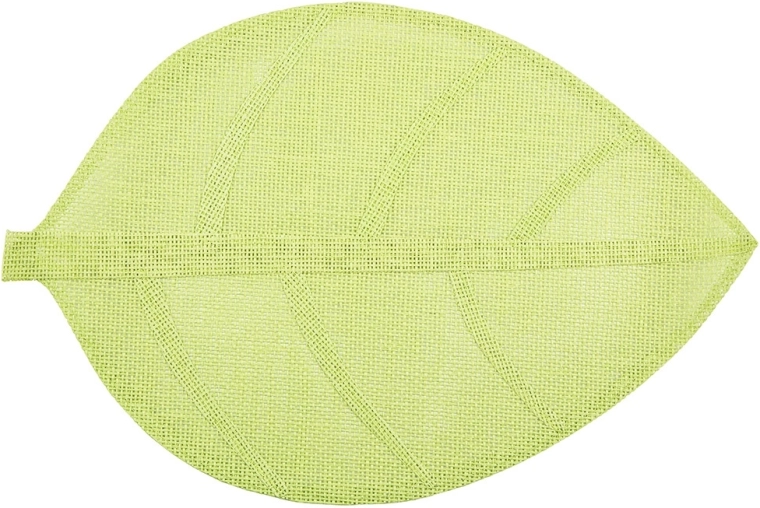 Zelená prostírací podložka ve tvaru listu 33 × 48 cm