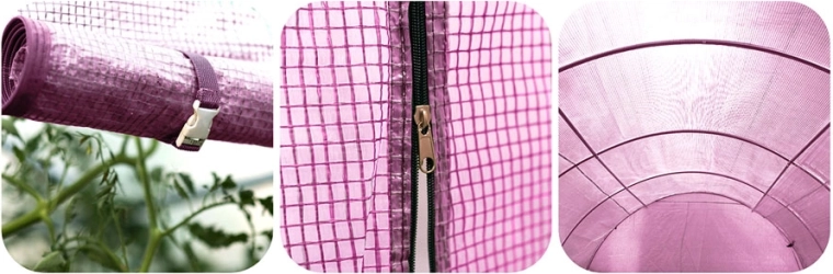 Šest ventilačních oken s moskytiérou a zipové dveře