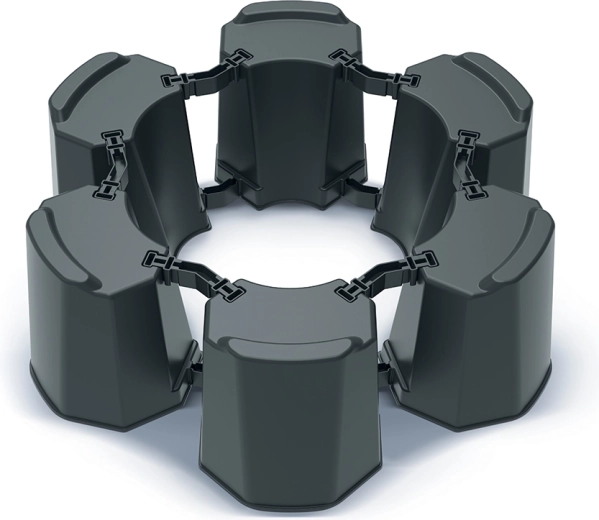 Modulární konstrukce pro různé průměry sudů