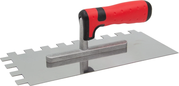 Hladítko nerezové se zuby 15 × 15 mm, 280 × 130 mm