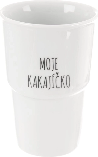 Porcelánový hrnek bez ucha Moje kakajíčko 350 ml