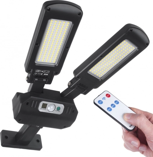 Solární LED pouliční světlo s pohybovým senzorem a dálkovým ovládáním
