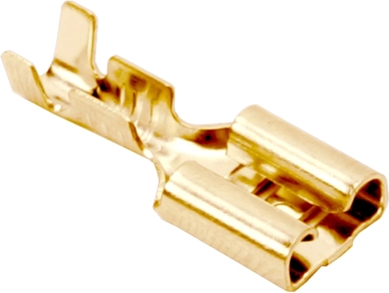 Poměděná lisovací dutinka pro zástrčku 6,3 mm