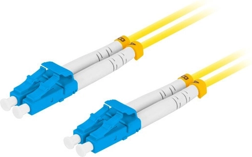 Optický patch kabel SM LC/UPC–LC/UPC duplex 3 m žlutý