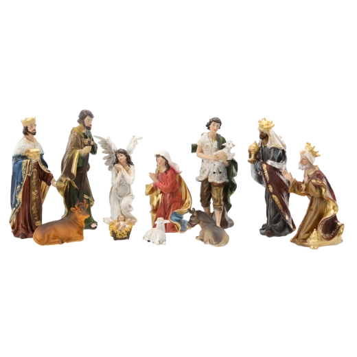 11 figurek pro kompletní betlémskou scénu