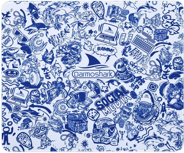 Herní podložka Darmoshark PAD-3 bílá