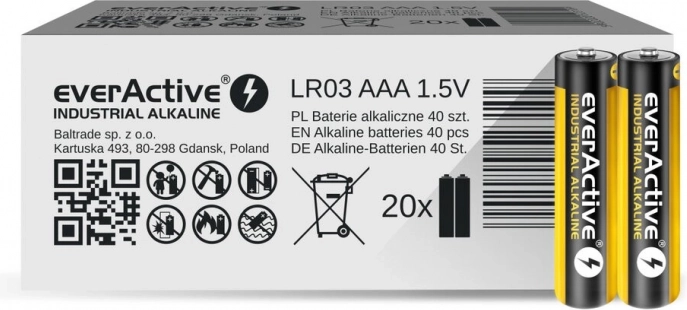 Alkalická baterie EVERACTIVE průmyslová AA (LR6) – 1 ks