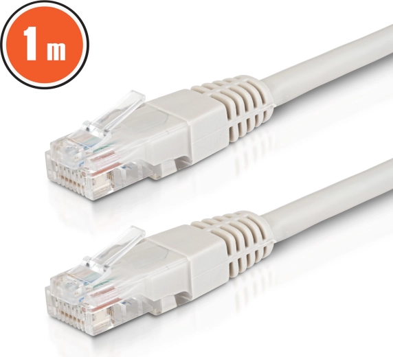 Síťový patch kabel UTP CAT6 CCA 1 m šedý