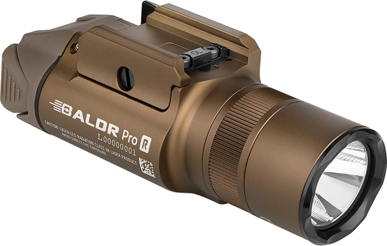 Taktické světlo na pistoli OLIGHT BALDR Pro R Desert Tan se zeleným laserem