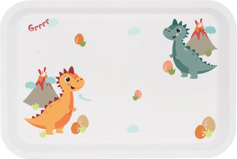 Dětský plastový tác Toya DINO 30,5 × 21 cm
