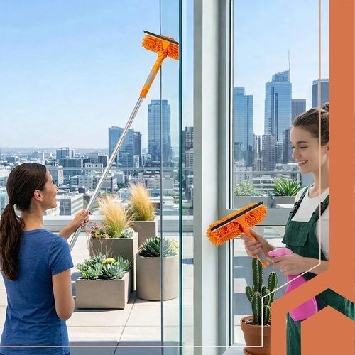 Teleskopická tyč 1,8 m pro bezpečný dosah bez žebříku