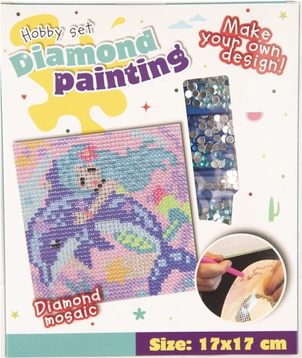 Kreativní sada na diamantové malování 17 × 17 cm (3 varianty motivu)