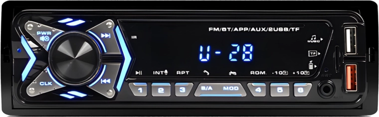 Autorádio Renew Force 1-DIN s Bluetooth, USB a FM rádiem