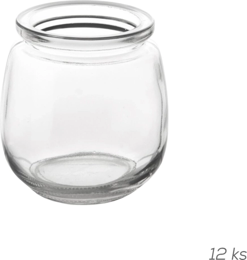 Skleněné dózy na jogurt 200 ml, 12 ks