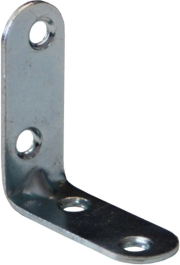 Montážní úhelník s prolisem bílý pozink 50 × 18 × 2 mm (20 ks)