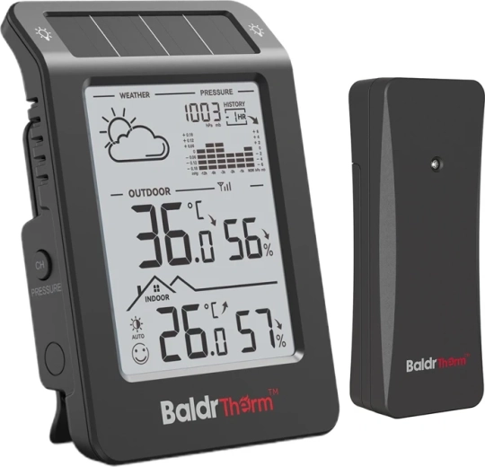 Baldrtherm solární meteorologická stanice černá