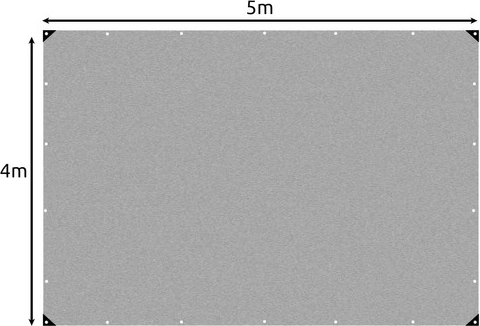 Velký rozměr 4 × 5 m a univerzální použití
