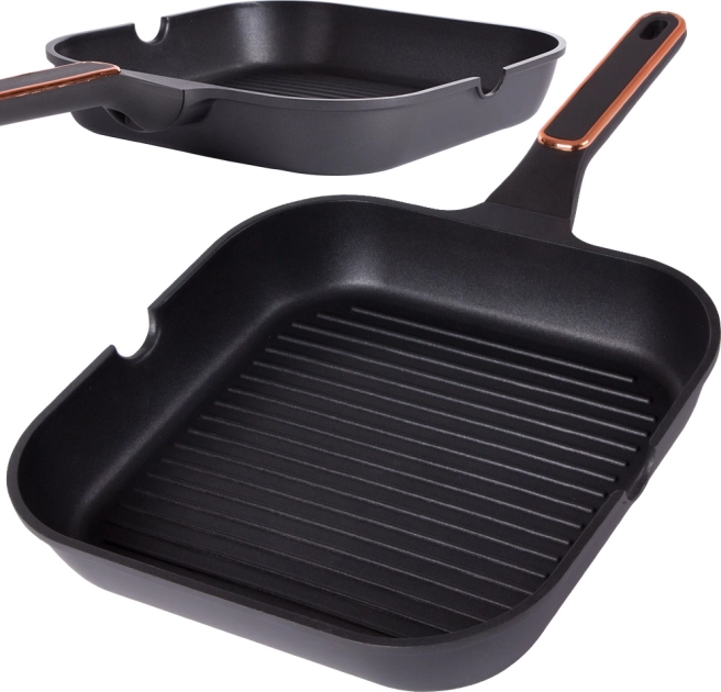Grilovací pánev KINGSTYLE s nepřilnavým povrchem 28 cm