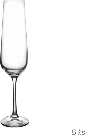 Sklenice Sandra na sekt 0,2 l, 6 ks