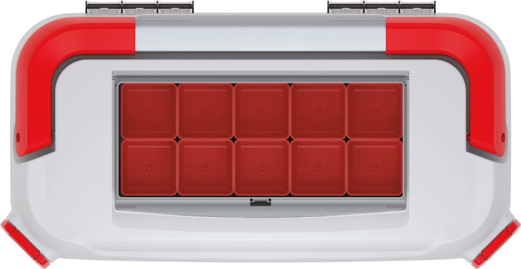 Integrovaný organizér s průhledným víkem