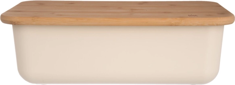 Chlebovka z plastu a bambusu béžová 40 × 23 × 13 cm